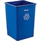 Global Industrial Square Multi Purpose Recycling Can, Blue, Plastic 641439RBL - alternate 1